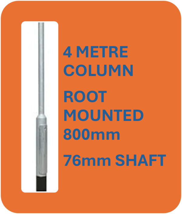 4M Galvanised Rooted Street Lamp Post Top/Lighting Column